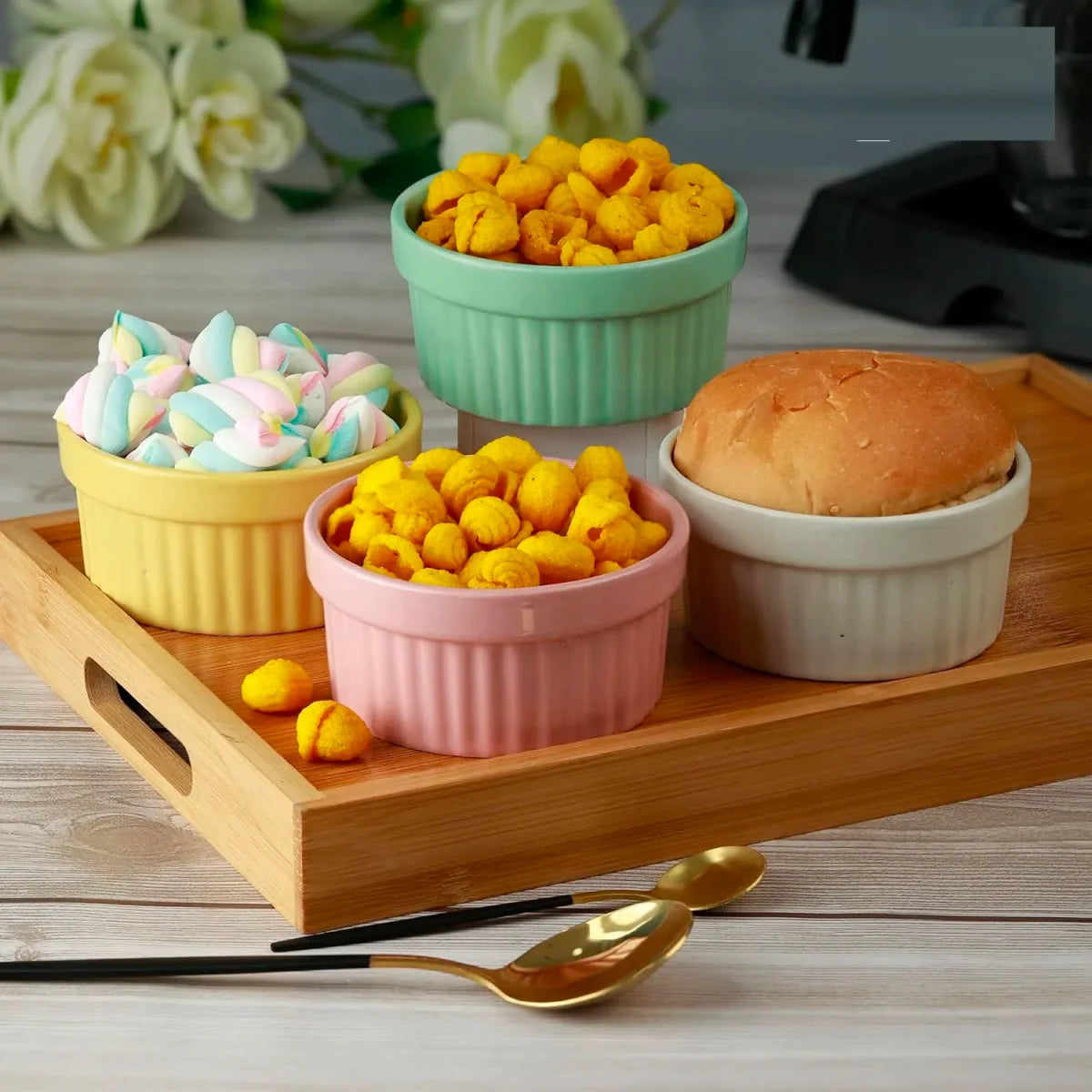 Set of 3 - Porcelain Ceramic Baking Ramekin