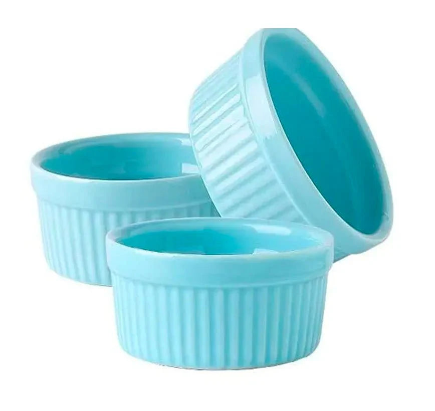 Set of 6 - Ceramic Baking Ramekin Bowl