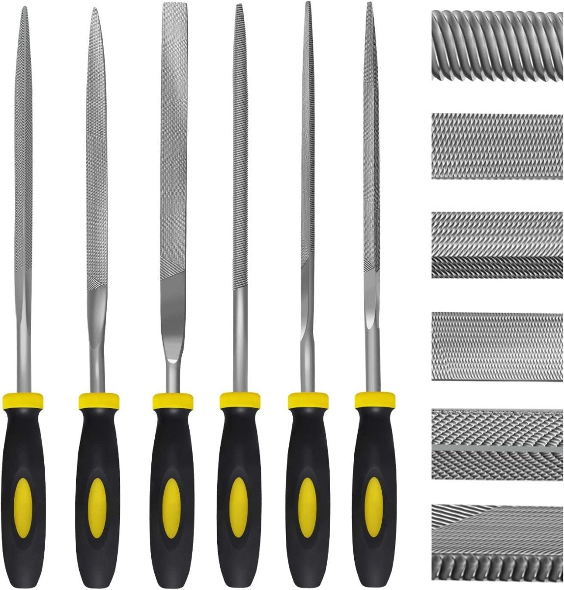 Set of 6 - Mini Needle File Set Small Metal Files Set 6 Pieces Hand Metal Files