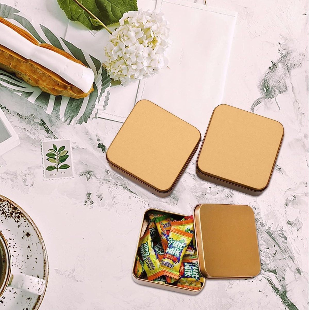 Set of 6 - Multipurposed Tin Storage Box