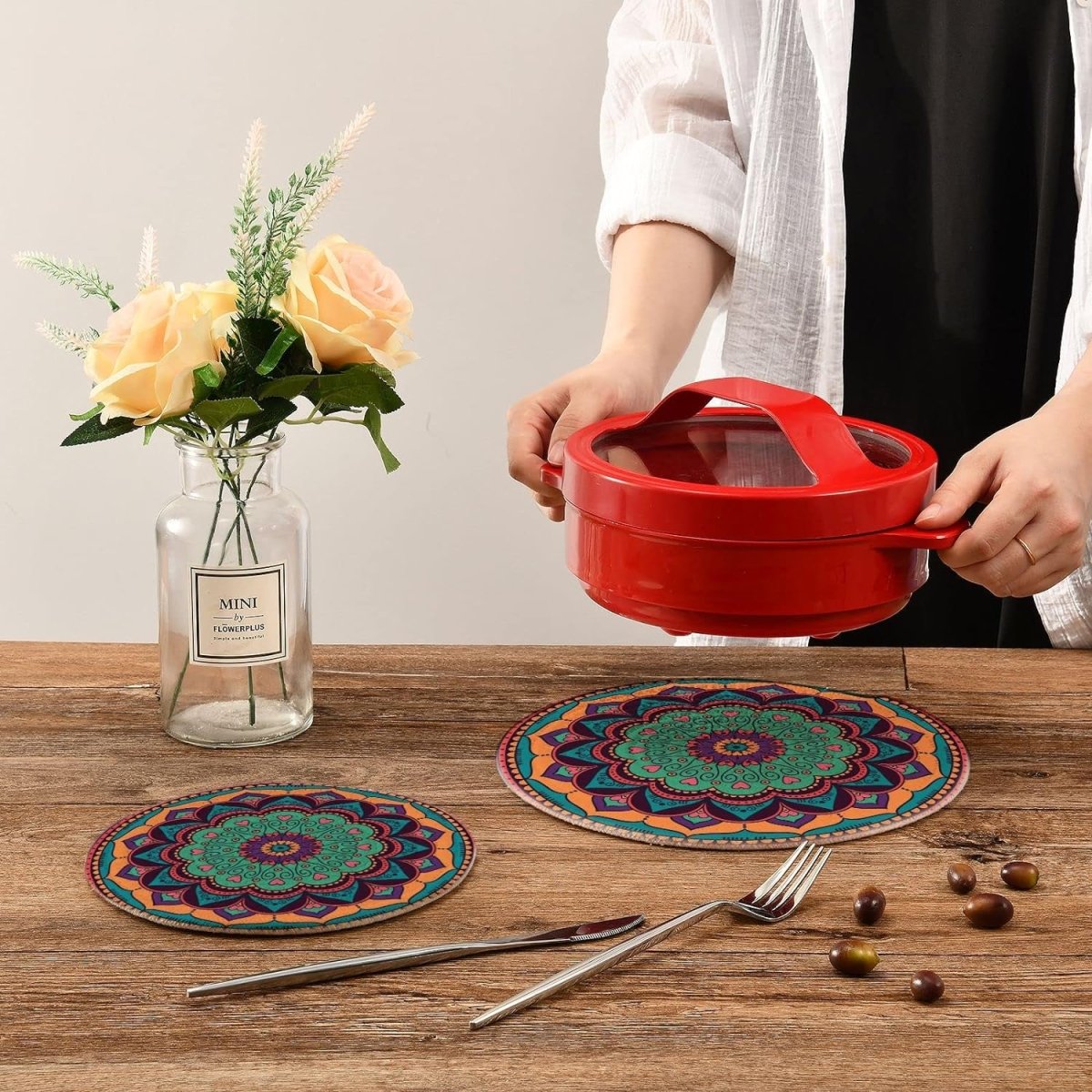 Set of 6 - Random Design Mandala Pattern Placemats