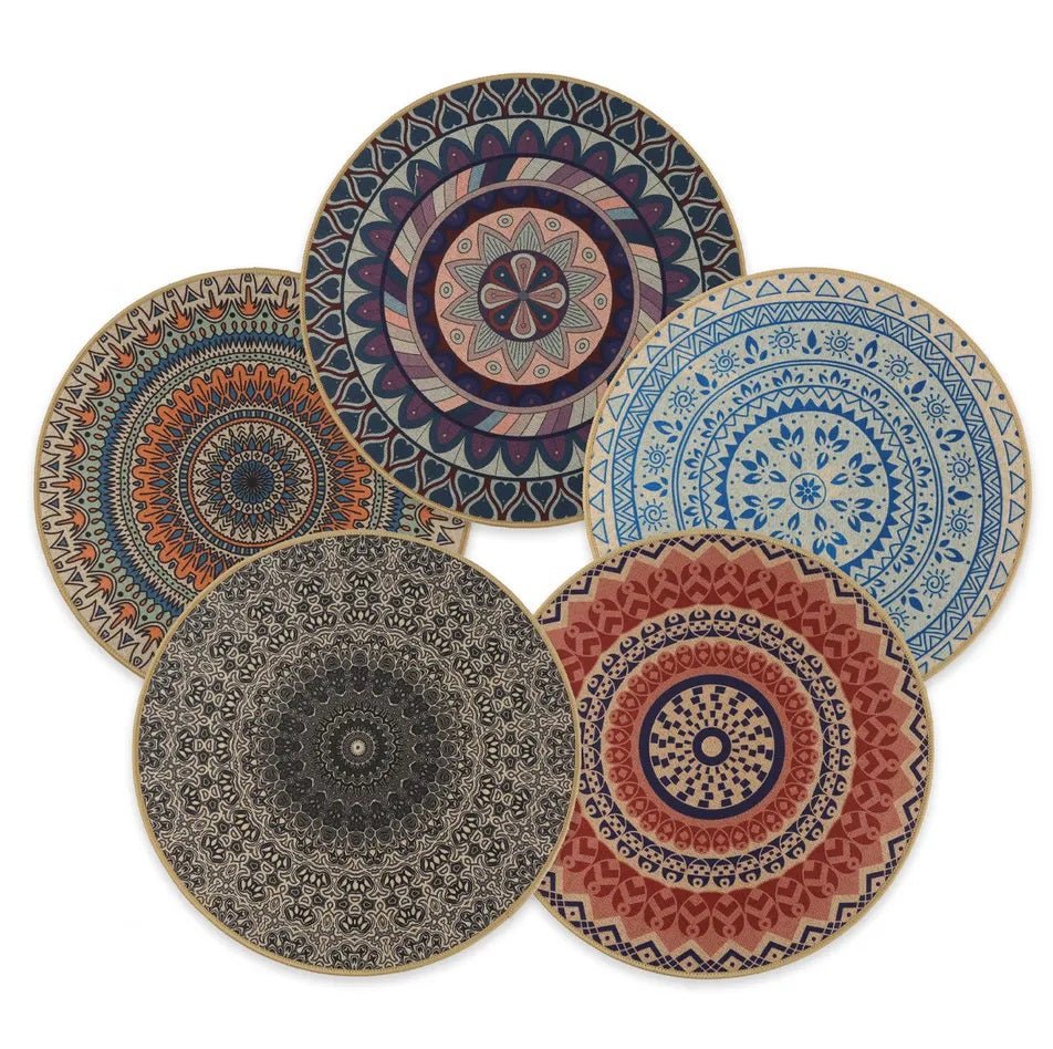 Set of 6 - Random Design Mandala Pattern Placemats