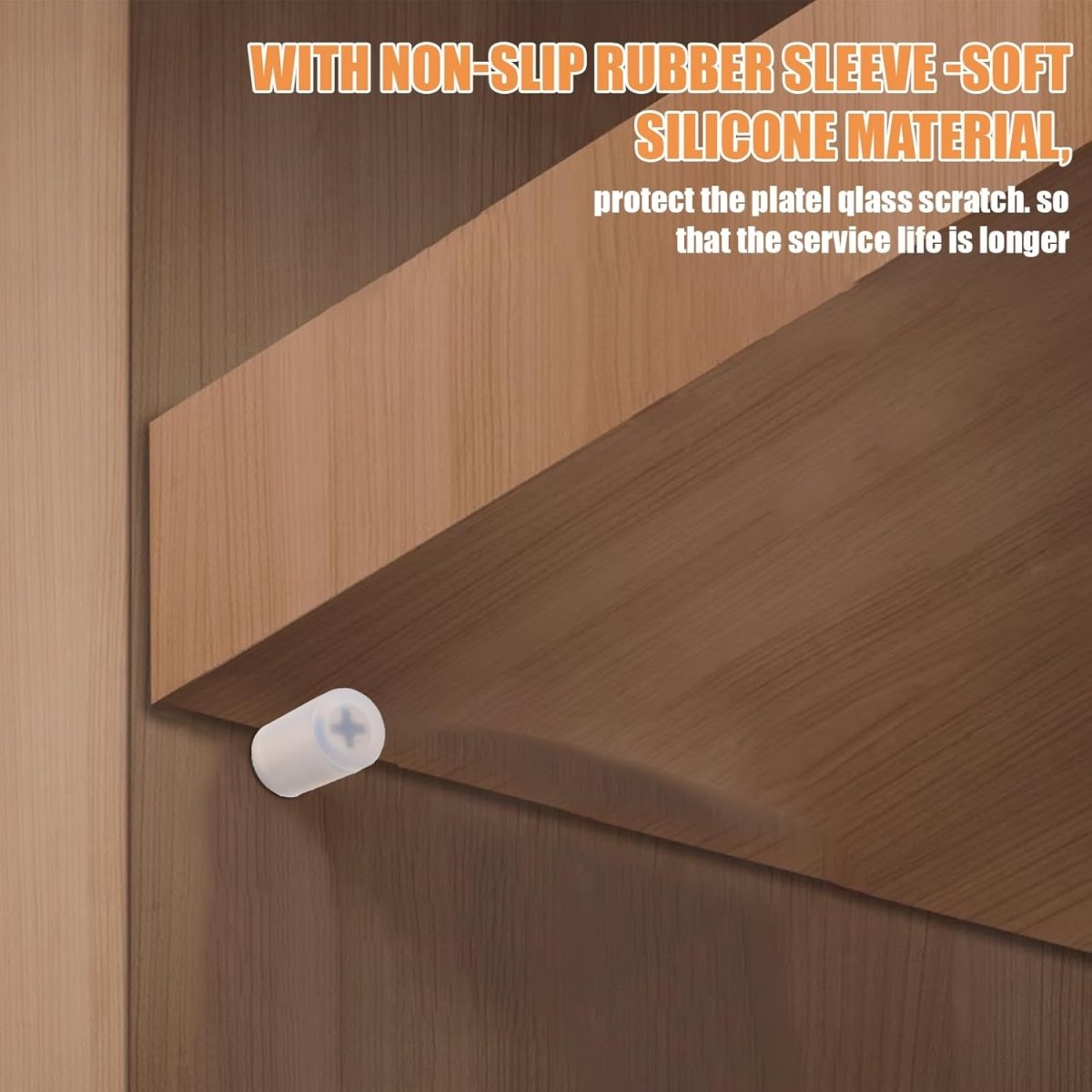 Shelf Pins with Anti-Slip Silicone Sleeve