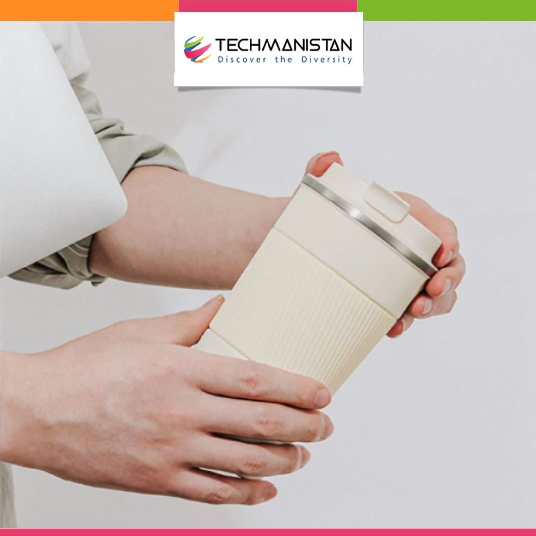 Stainless Steel Coffee Cup With Protective Leather Sleeve