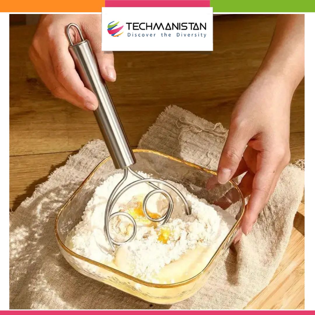 Stainless Steel Dough Flour Whisk