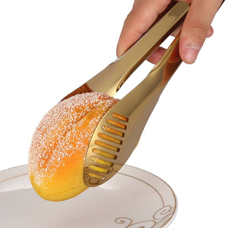 Stainless Steel Frying Oil Straining Golden Tong