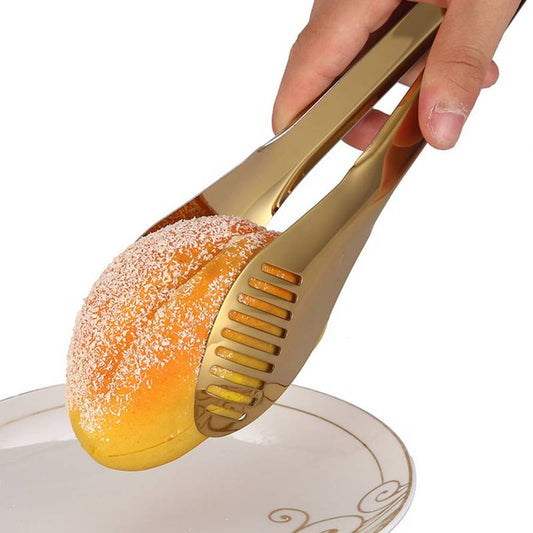 Stainless Steel Frying Oil Straining Golden Tong