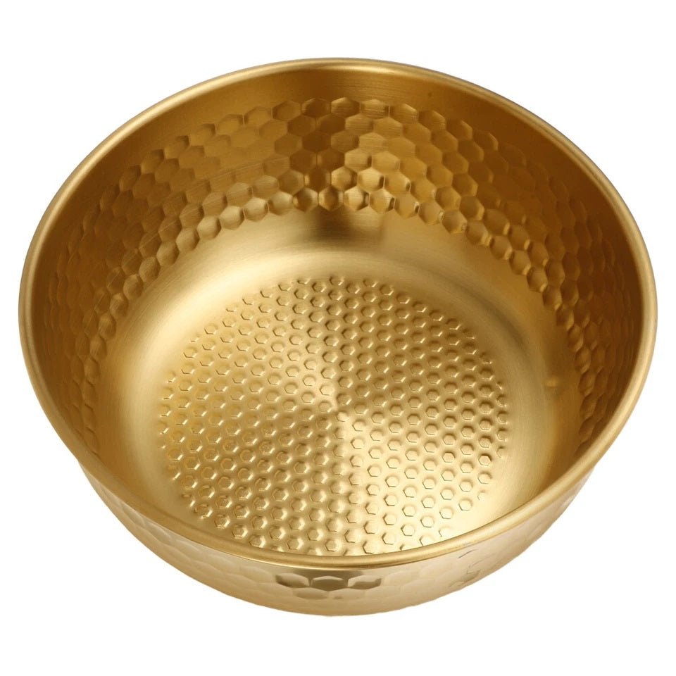 Stainless Steel Hammer Pattern Mixing Bowl