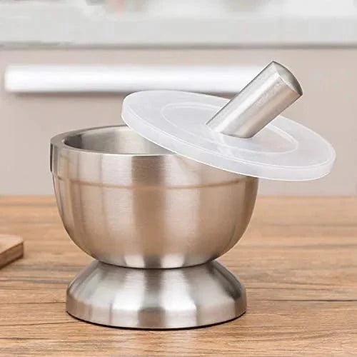Stainless Steel Herb Spice Grinder Mortar and Pestle Set