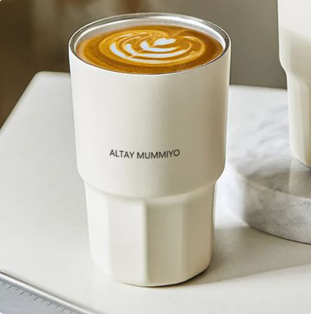 Stainless Steel Reusable Coffee Cup with Colored Lid