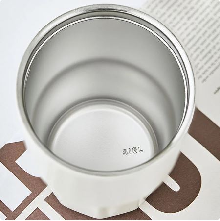 Stainless Steel Reusable Coffee Cup with Colored Lid