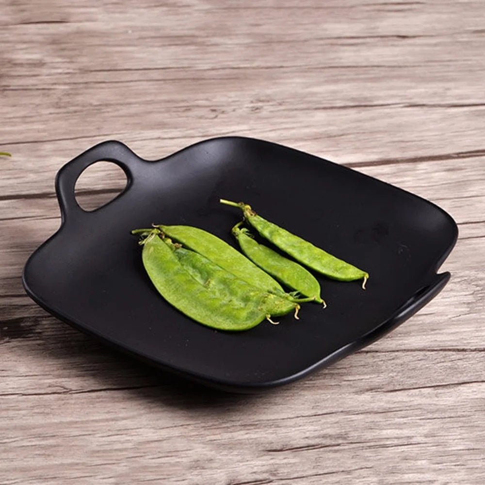Stoneware Food Serving Tray with Handle