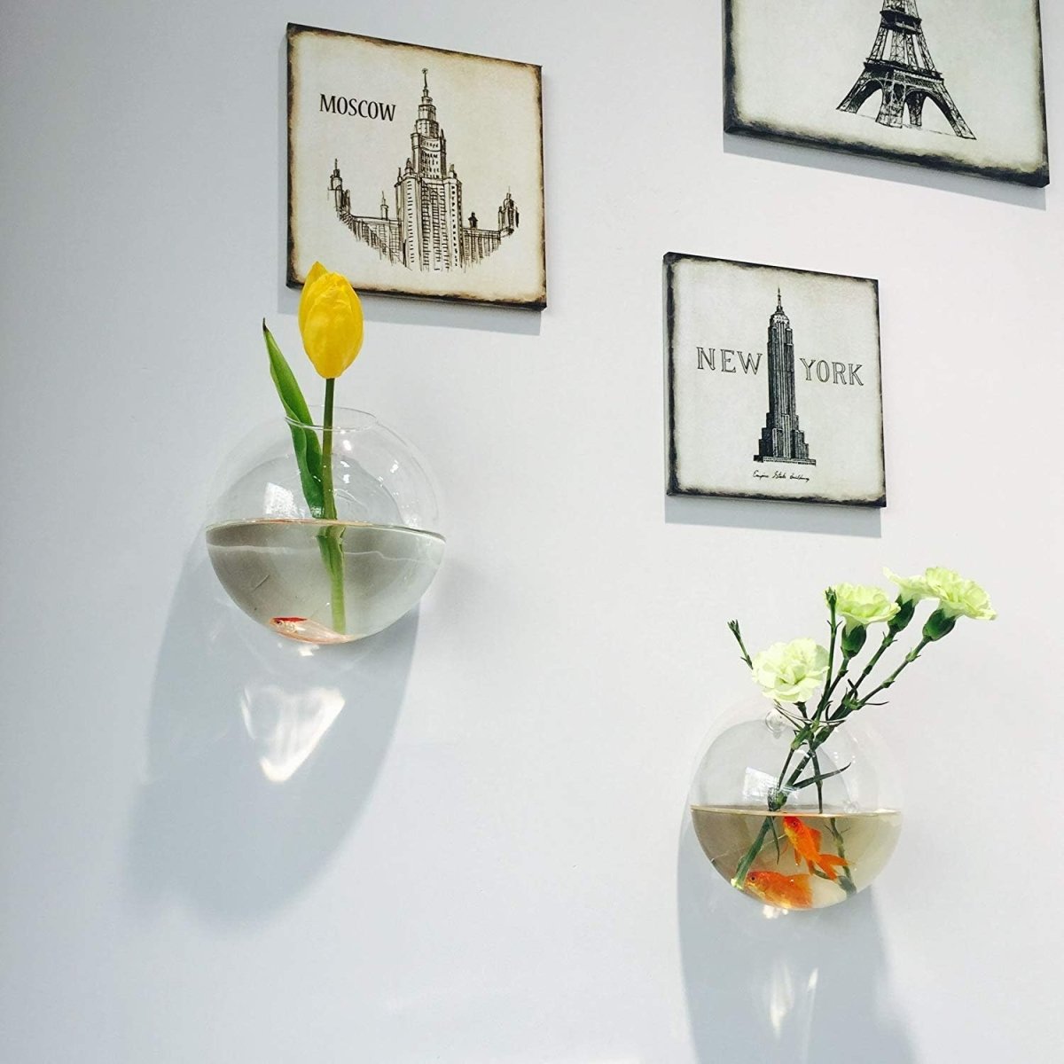 Wall Mounted Hanging Glass Vase